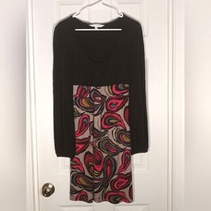Trina Turk Silk Artsy Knit Midi Dress